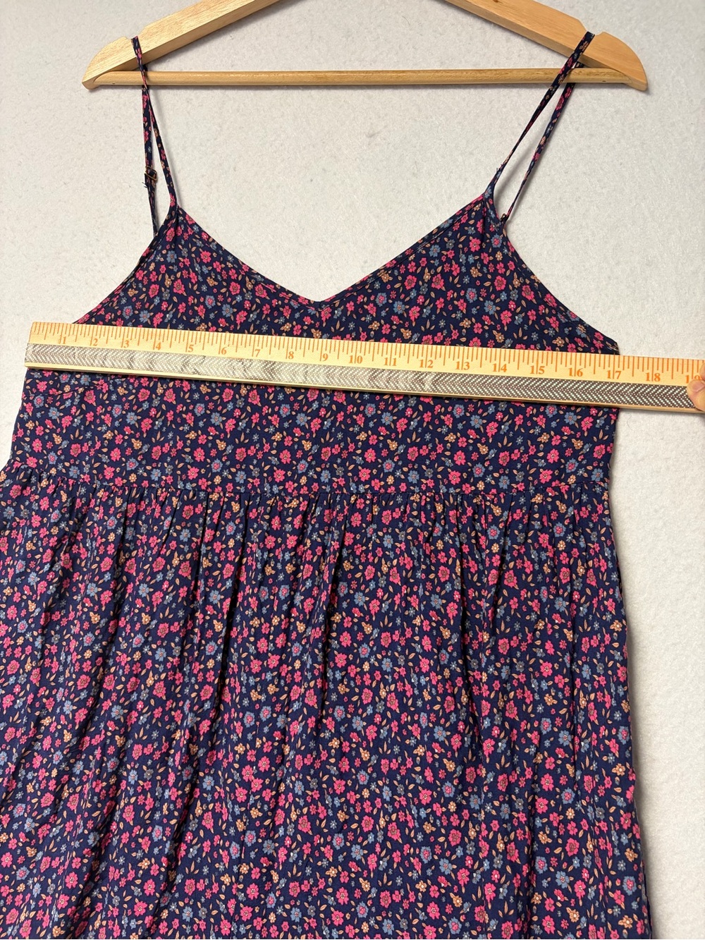 Natural Life Sedona Jumpsuit Small Navy Pink Floral Boho Wide Leg Pockets Earthy - Picture 8 of 9